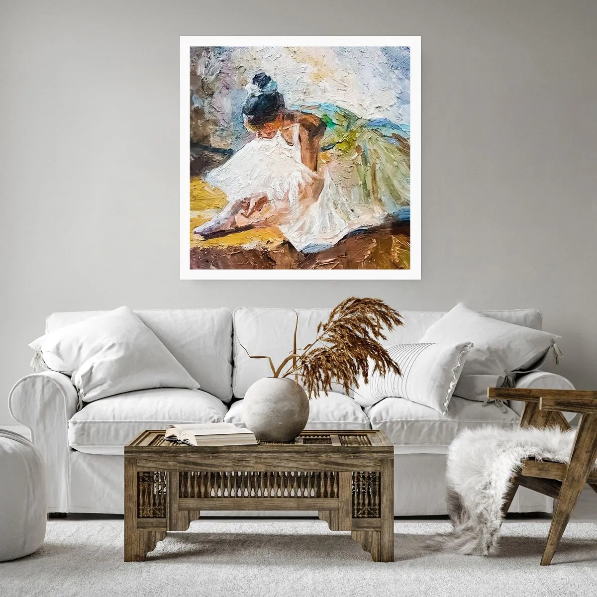 Affiche - Poster - D'après un tableau de Degas - 30x30 cm