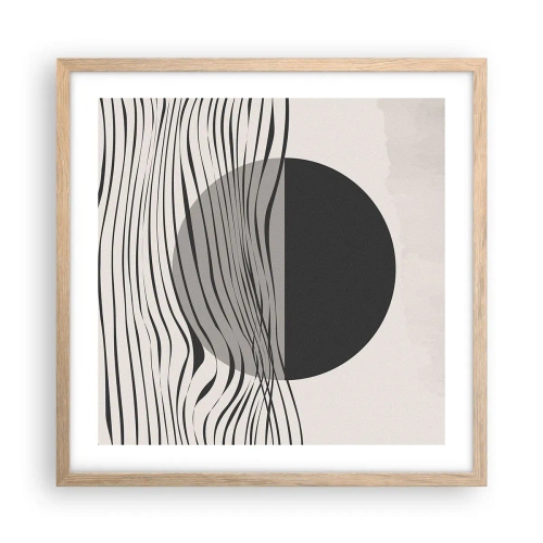 Affiche dans un chêne clair - Poster - Demi composition - 50x50 cm