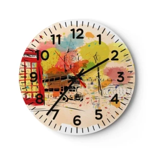 Horloge murale - Pendule murale - La ville de la variété - 30x30 cm