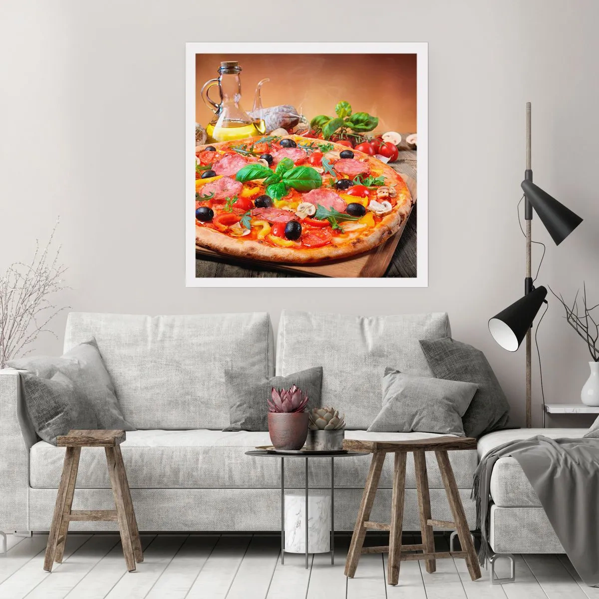 Affiche - Poster - Avec une vraie saveur italienne - 40x40 cm