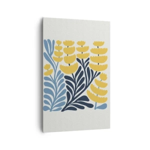 Impression sur toile - Image sur toile - Parterre de fleurs ensoleillé - 80x120 cm