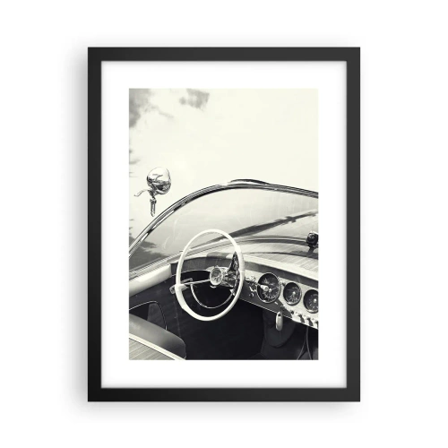 Affiche dans un cadre noir - Poster - Temps pour riche - 30x40 cm