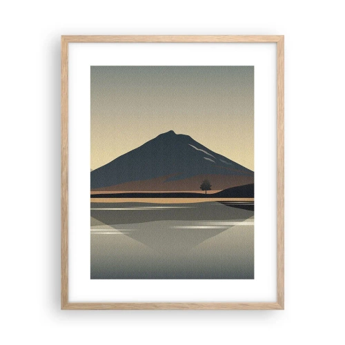 Affiche dans un chêne clair - Poster - Reflet de miroir - 40x50 cm