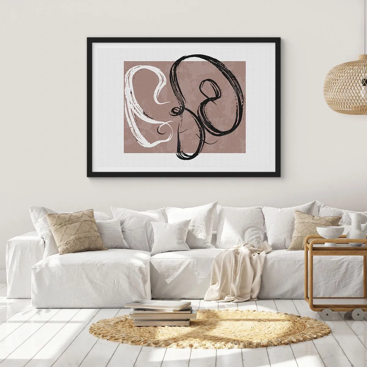 Affiche dans un cadre noir - Poster - Composition – la recherche de la plénitude - 40x30 cm