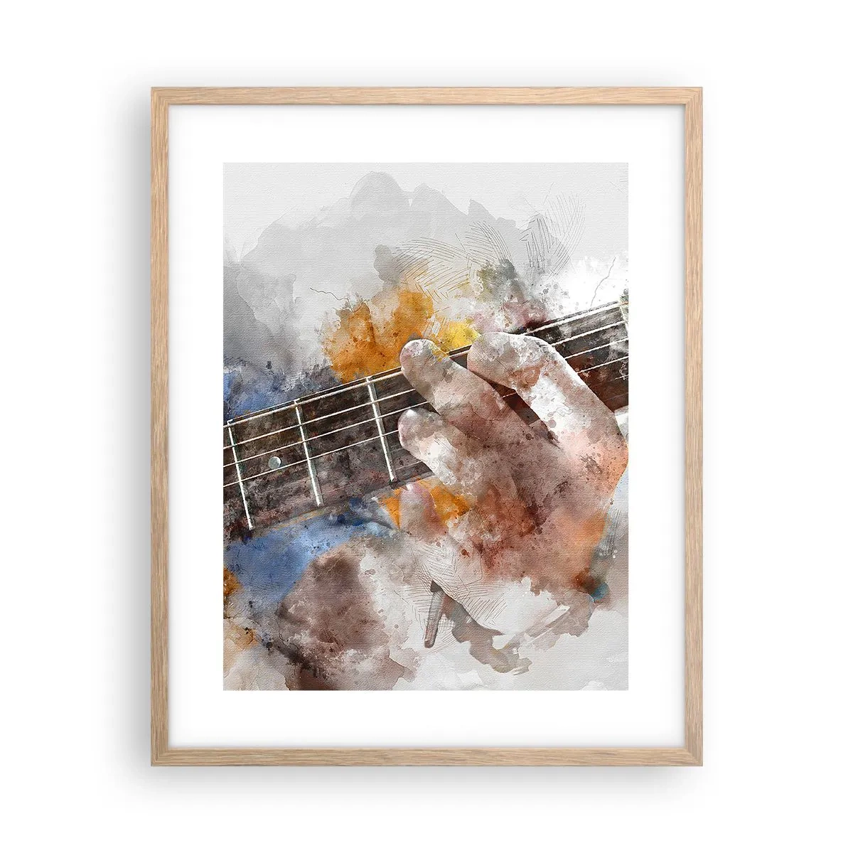 Affiche dans un chêne clair - Poster - La poésie entre les cordes - 40x50 cm
