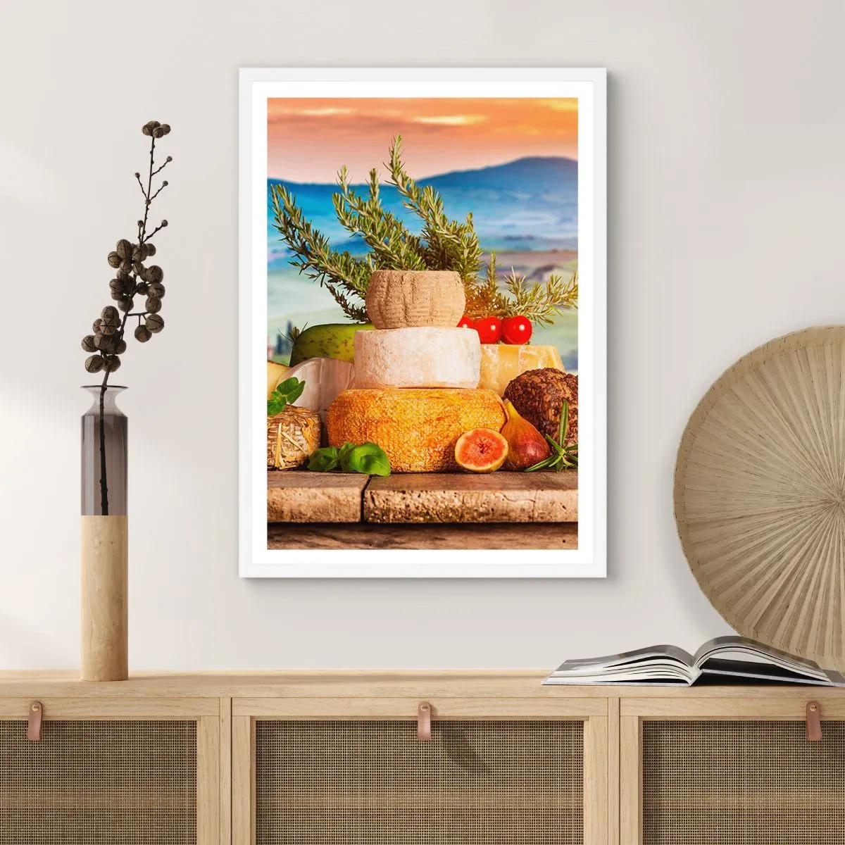 Affiche dans un cadre blanc - Poster - La joie de vivre à l'italienne - 50x70 cm