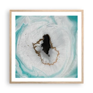 Affiche dans un chêne clair - Poster - Pénétrer à l'intérieur - 60x60 cm