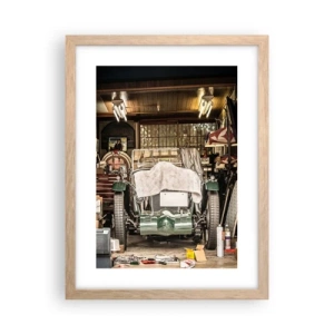 Affiche dans un chêne clair - Poster - Retour vers le passé - 30x40 cm