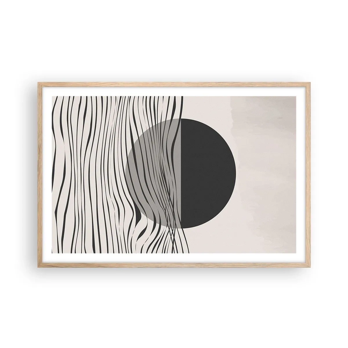 Affiche dans un chêne clair - Poster - Demi composition - 91x61 cm