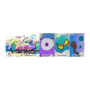 Échantillon de Papier Peint Premium Sand - Sans mots! - Abstraction, Poisson, Graphique - 100x30 cm