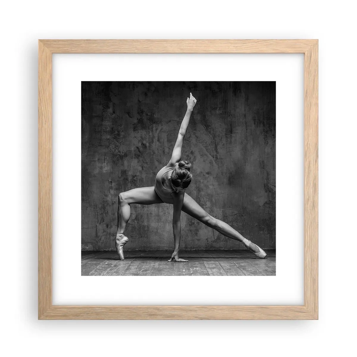 Affiche dans un chêne clair - Poster - Balance idéale - 30x30 cm