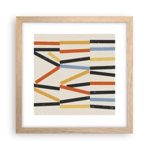 Affiche dans un chêne clair - Poster - Composition de niveaux - 30x30 cm