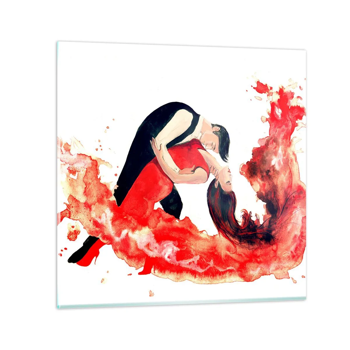 Impression sur verre - Image sur verre - Tango - une vague sensuelle - 60x60 cm