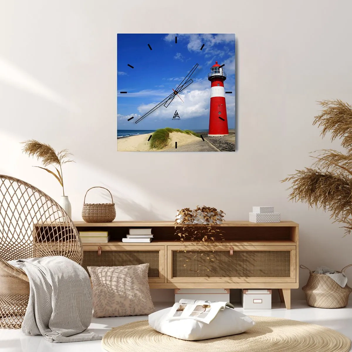 Horloge murale - Pendule murale - Rêve de solitude - 40x40 cm