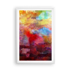 Affiche dans un cadre blanc - Poster - Regardez à l'intérieur de l'arc-en-ciel - 61x91 cm