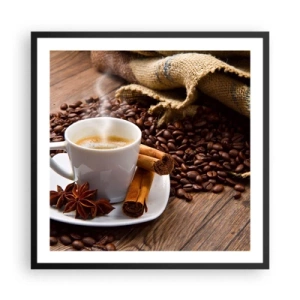 Affiche dans un cadre noir - Poster - Saveur et arôme épicés - 60x60 cm