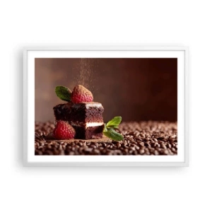 Affiche dans un cadre blanc - Poster - La vie est douce - 70x50 cm