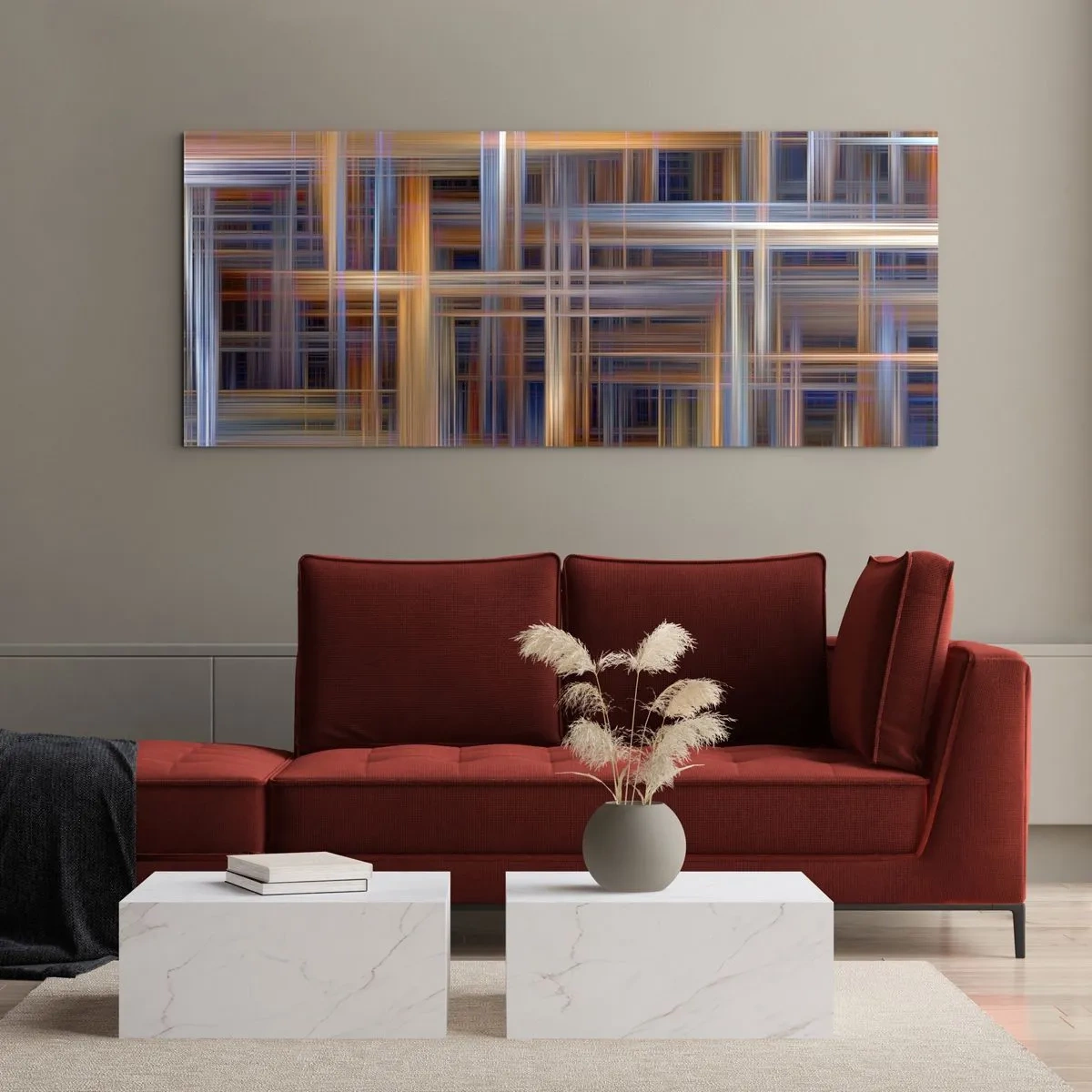 Impression sur verre - Image sur verre - Tissé de lumière - 100x40 cm