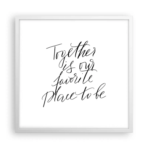 Affiche dans un cadre blanc - Poster - Vous aussi vous le sentez? - 50x50 cm