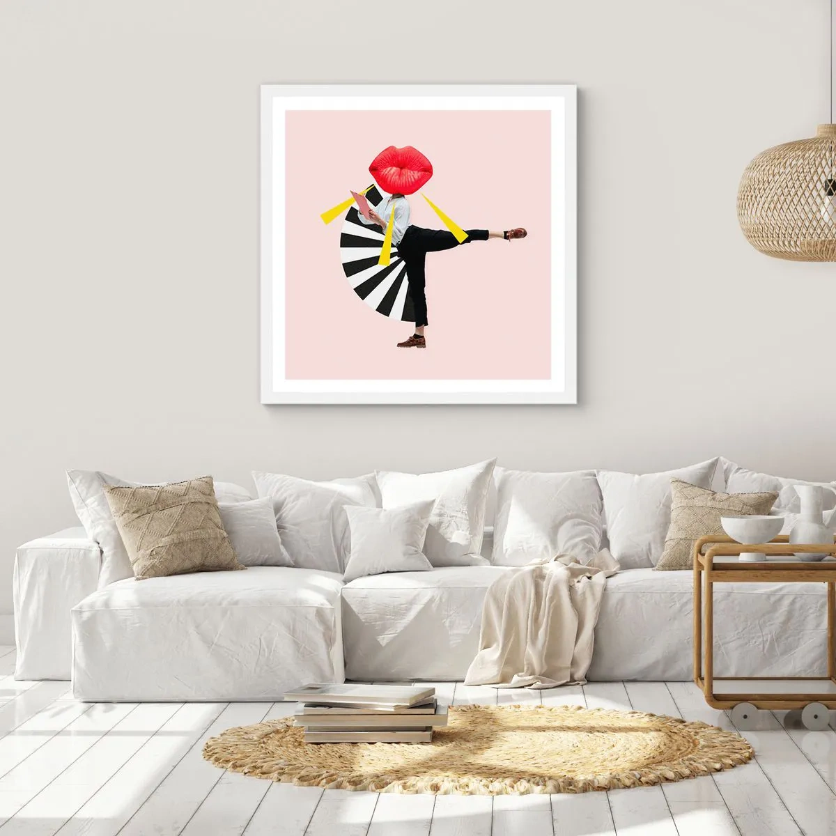 Affiche dans un cadre blanc - Poster - Pop-art surréaliste - 50x50 cm