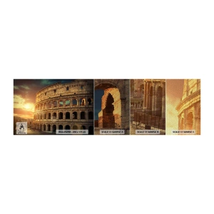 Échantillon de Papier Peint Premium Sand - Une impression colossale - Colisée, Rome, Architecture - 100x30 cm