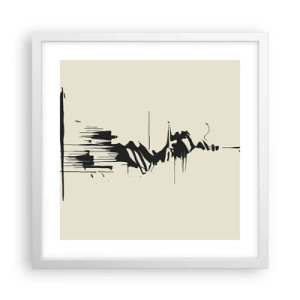 Affiche dans un cadre blanc - Poster - Abstraction hâtive - 40x40 cm