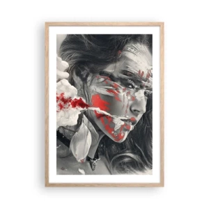 Affiche dans un chêne clair - Poster - Dans les fumées de l'absurde - 50x70 cm