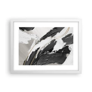 Affiche dans un cadre blanc - Poster - L'abstraction à grande échelle - 40x30 cm