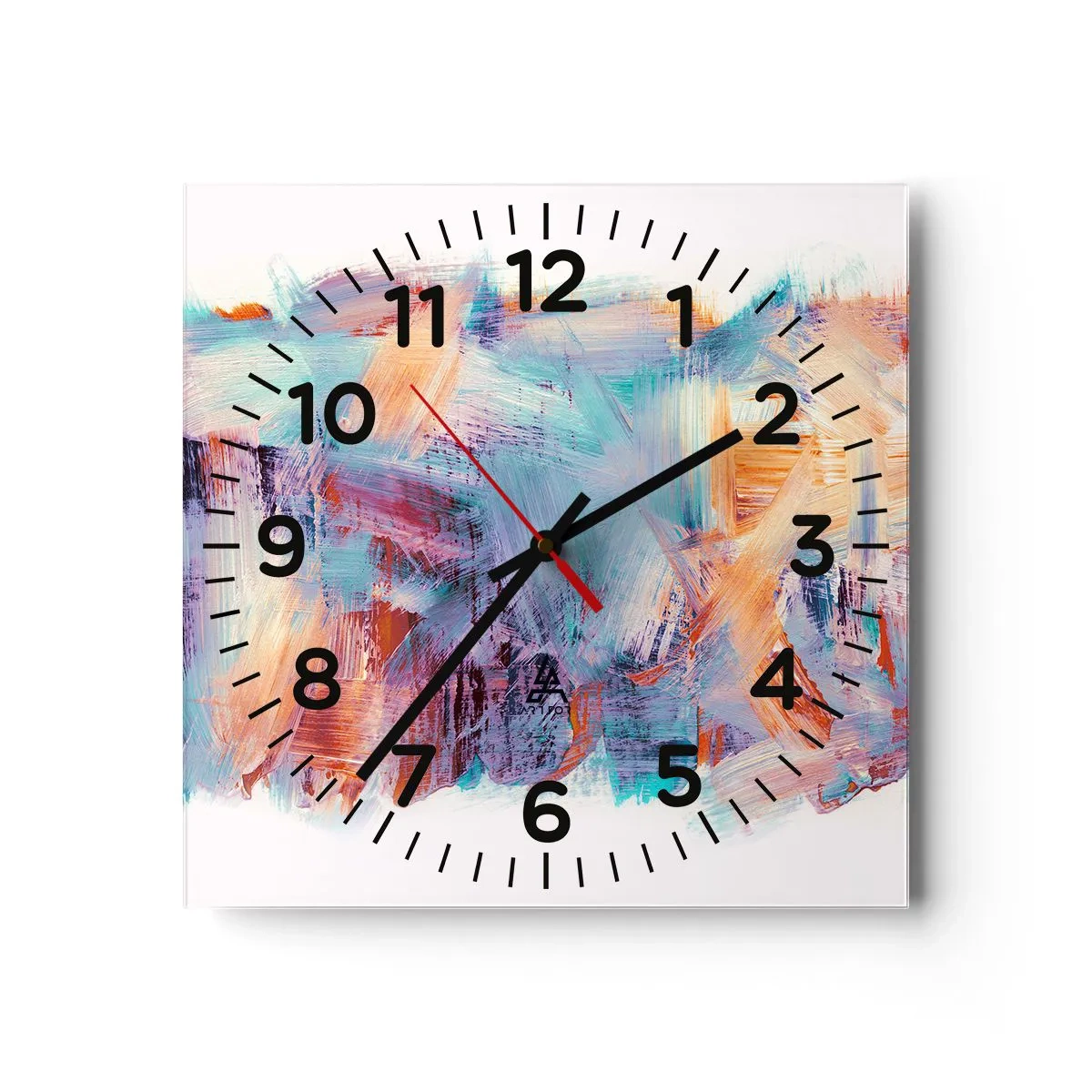 Horloge murale - Pendule murale - Un désordre coloré - 40x40 cm