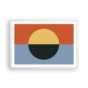 Affiche dans un cadre blanc - Poster - Composition de chaleur et de fraîcheur - 70x50 cm