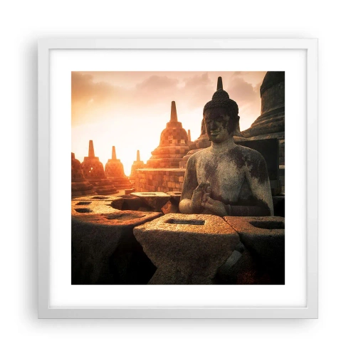 Affiche dans un cadre blanc - Poster - Temps de grande sagesse - 40x40 cm