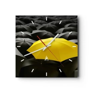 Horloge murale - Pendule murale - Adieu chagrin - 40x40 cm