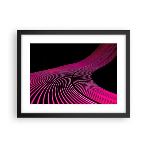 Affiche dans un cadre noir - Poster - Avenue de lumière - 40x30 cm