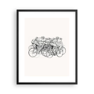 Affiche dans un cadre noir - Poster - Ensemble en équipe - 40x50 cm