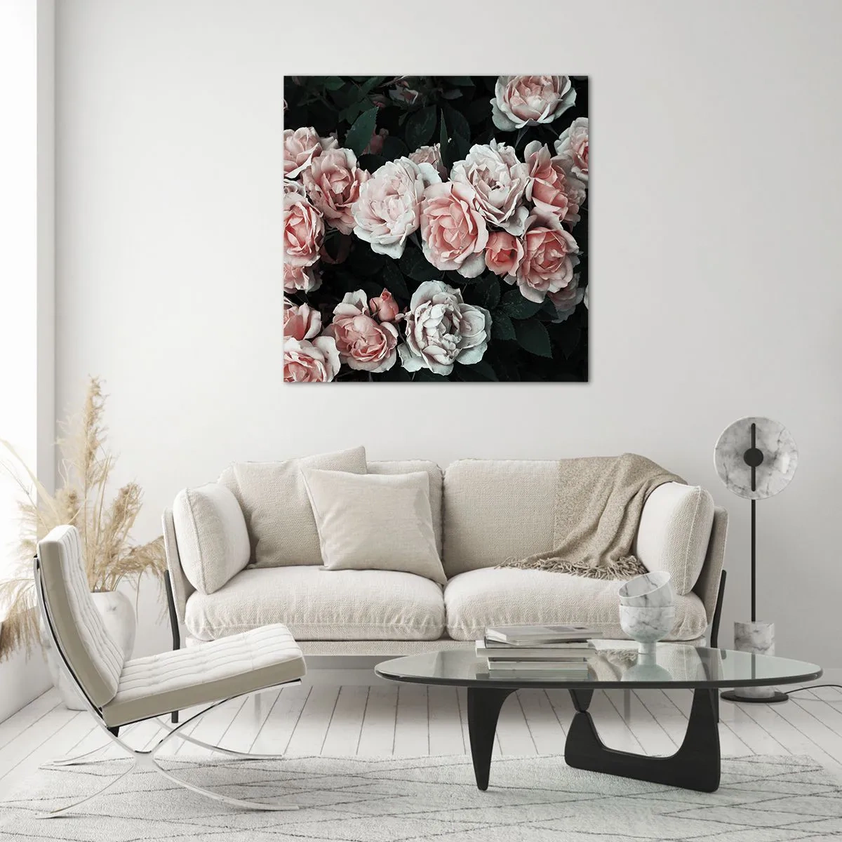 Impression sur verre - Image sur verre - Ensemble de rose - 30x30 cm