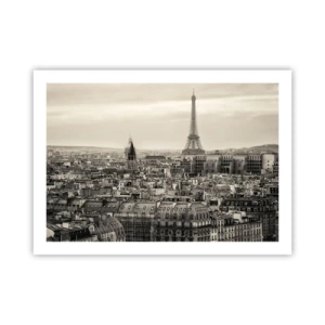 Affiche - Poster - Sur les toits de Paris - 70x50 cm