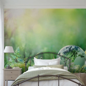 Papier Peint Photo Premium Sand - La planette verte - Abstraction, Fougère, Nature - 400x280 cm