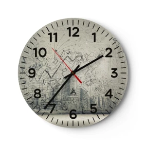 Horloge murale - Pendule murale - Ma vie fantastique en ville - 40x40 cm