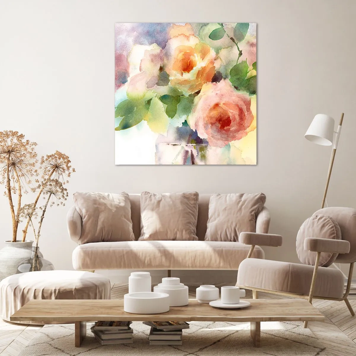 Impression sur toile - Image sur toile - Délicat comme l'aquarelle - 60x60 cm