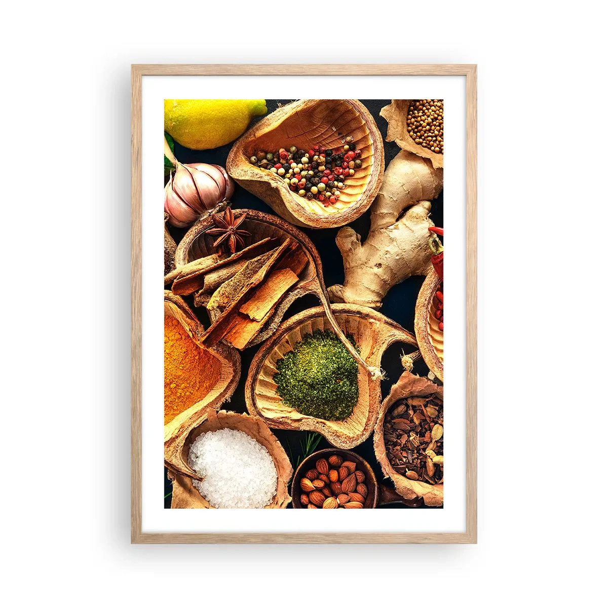 Affiche dans un chêne clair - Poster - Prends ce que tu veux - 50x70 cm