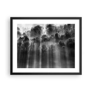 Affiche dans un cadre noir - Poster - Dans les flots de lumière - 50x40 cm
