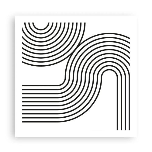 Affiche - Poster - En plein virage - 60x60 cm
