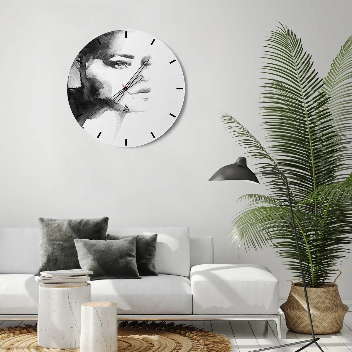 Horloge murale - Pendule murale - Fait de mystère et de brouillard - 30x30 cm