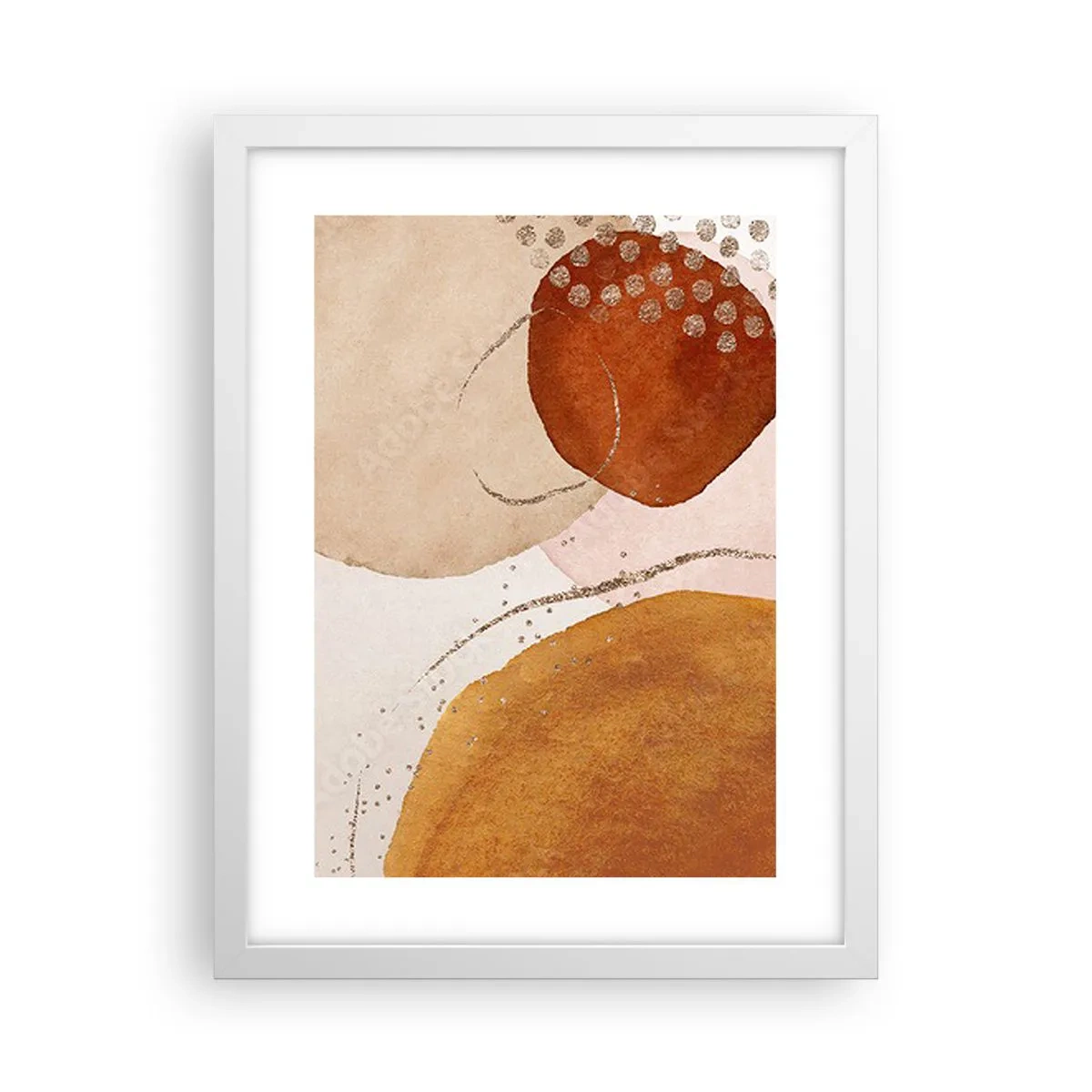 Affiche dans un cadre blanc - Poster - Rondeur et mouvement - 30x40 cm