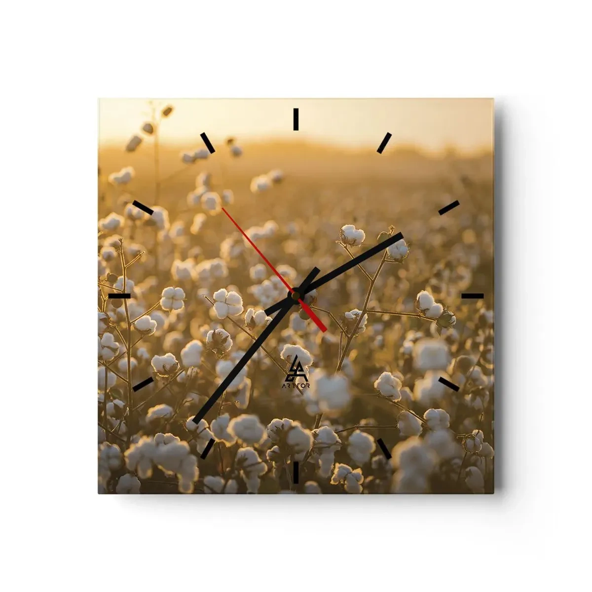 Horloge murale - Pendule murale - Champ moelleux - 40x40 cm
