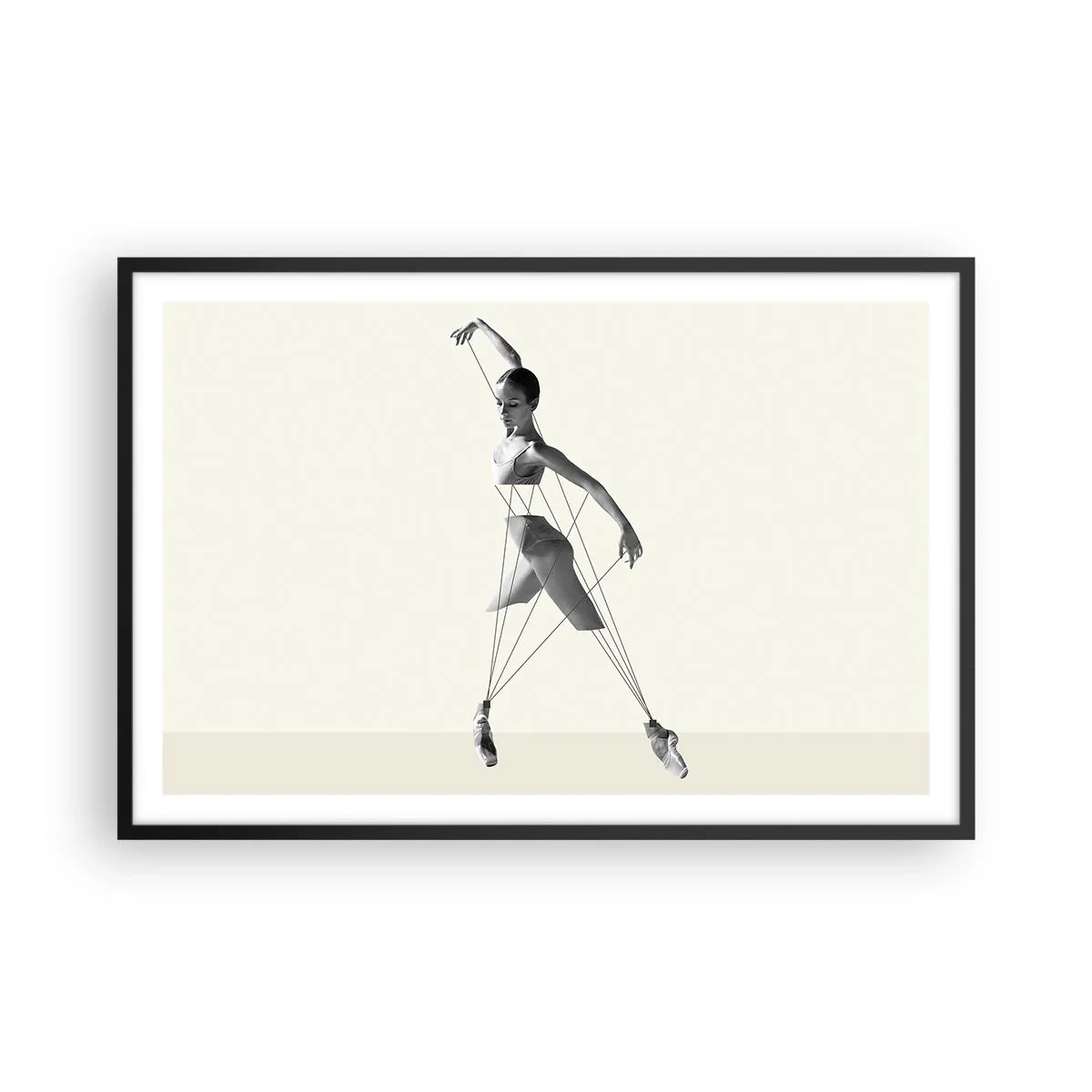 Affiche dans un cadre noir - Poster - Dans le théatre de la vie - 91x61 cm