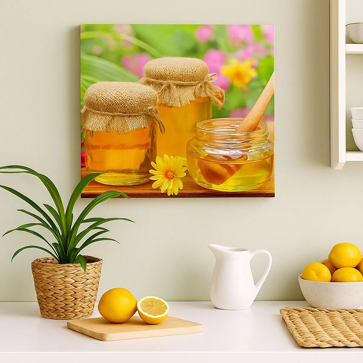 Impression sur toile - Image sur toile - Doux et fleuri - 30x30 cm