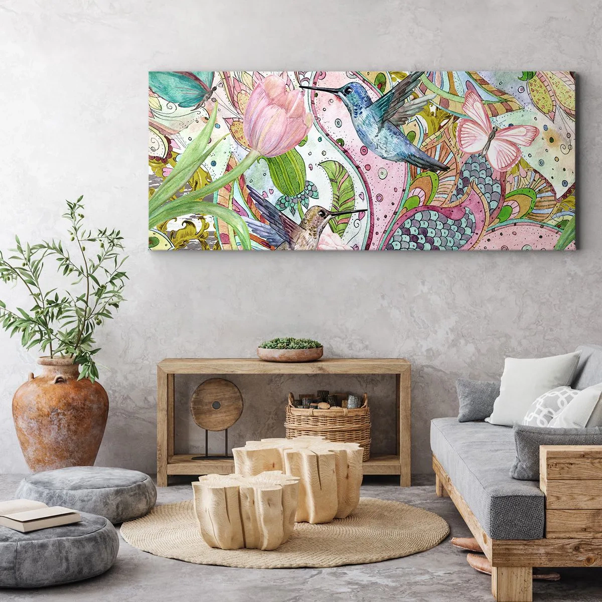 Impression sur toile - Image sur toile - Empêtré dans les vignes - 100x40 cm