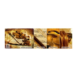 Échantillon de Papier Peint Autocollant Deluxe Sticker - Besoin immédiat d'un virtuose - Violon, Musique, Notes de musique - 100x30 cm