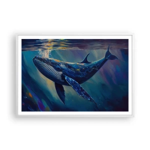 Affiche dans un cadre blanc - Poster - Bienvenue dans mon monde - 100x70 cm